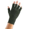 green wool fingerless gloves