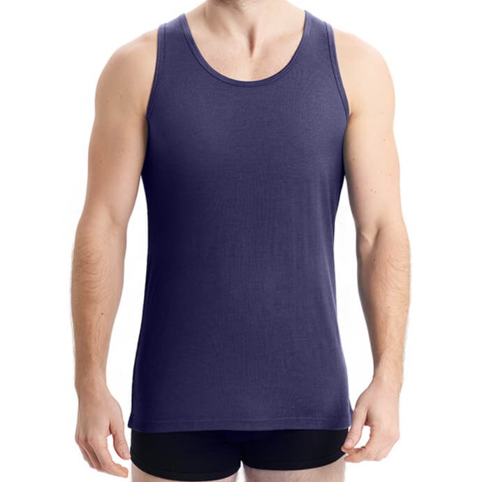 Men-Vest-Indigo-1000 Men's merino wool vest in Navy blue