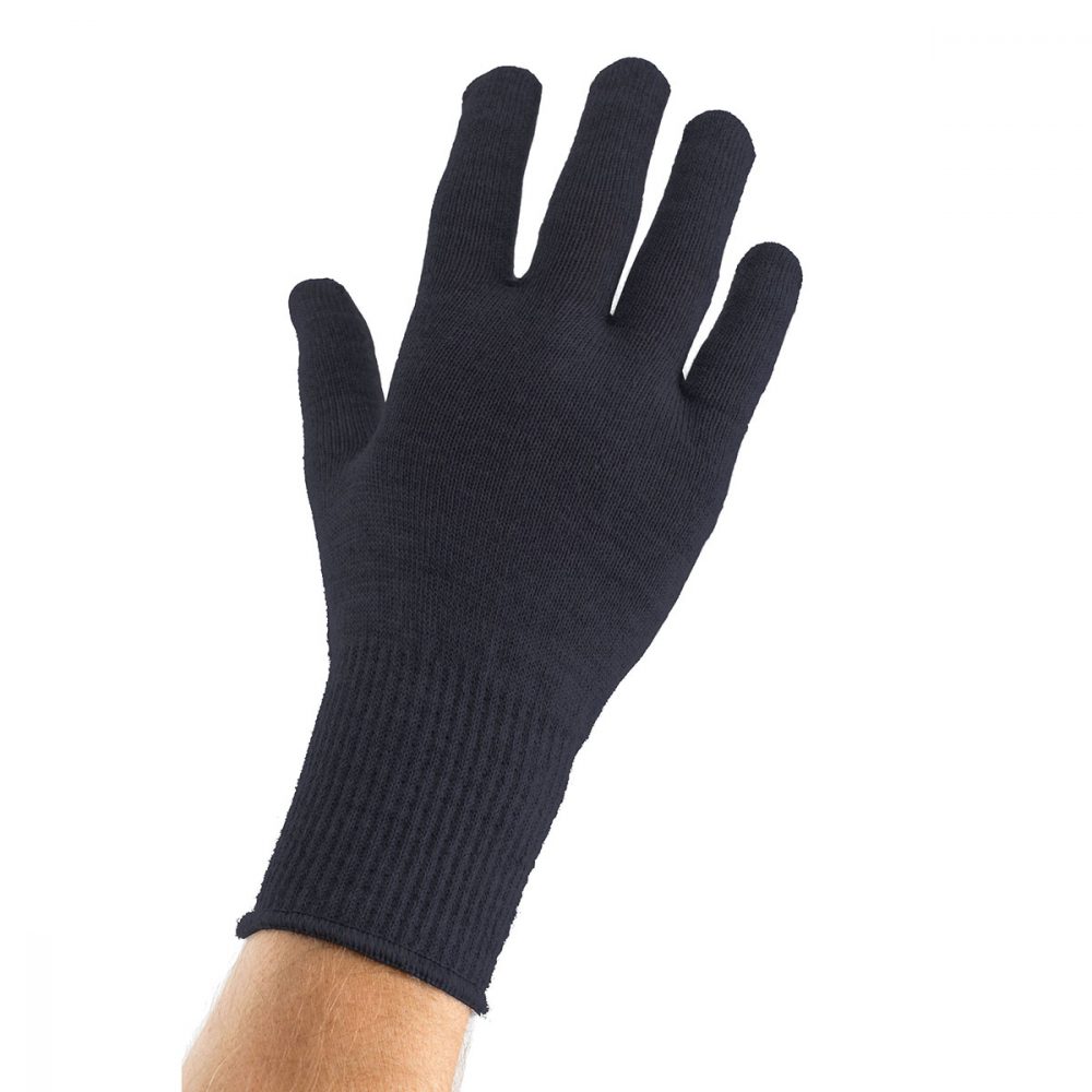 black wool thermal gloves