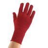 red wool thermal gloves