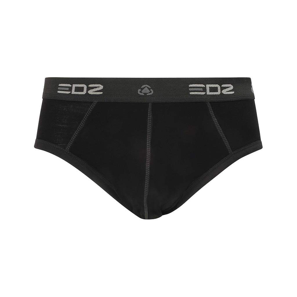 MERIWOOL Merino Wool Men's Boxer Brief Underwear - Black 