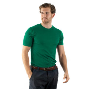merino 135g lightweight tee shirt emerald green