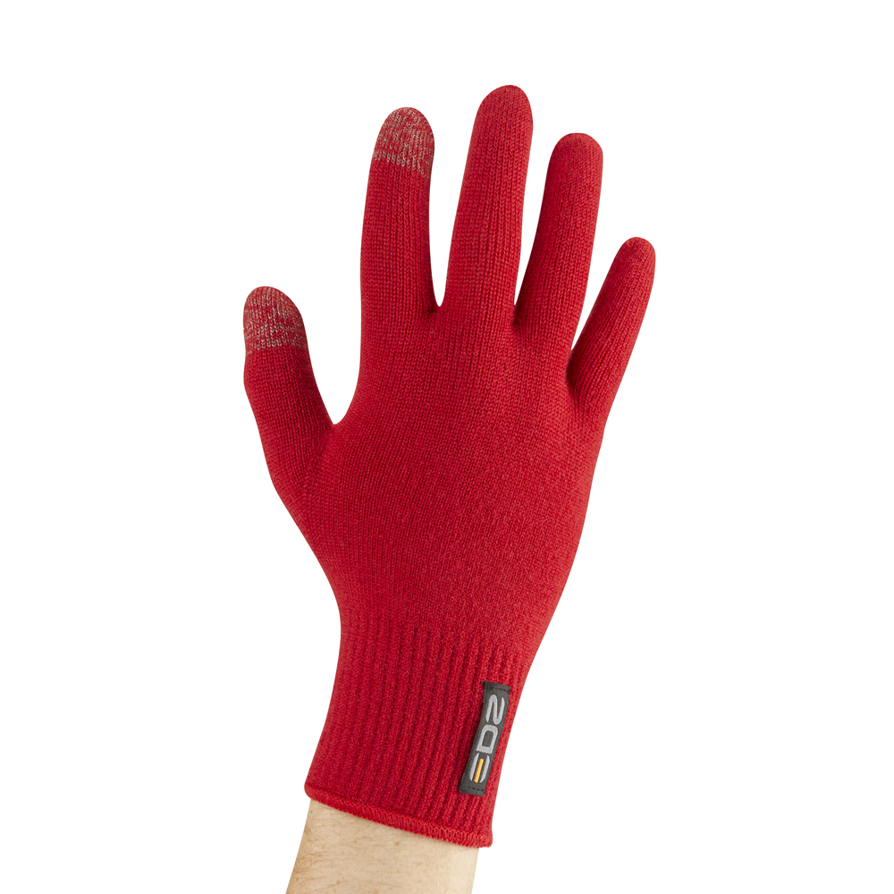 EDZ merino touch screen thermal glove red
